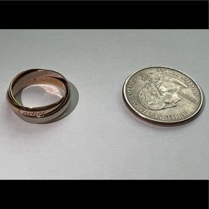 CARTIER Trinity Ring 18-karat Gold Size 47mm White Yellow Rose "Rolling" Style